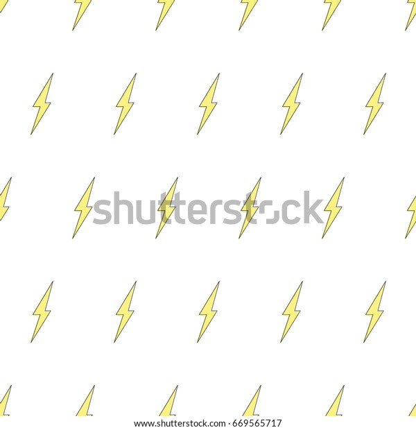 Thunder Pattern Seamless Background Vector Stock Vector (Royalty Free ...