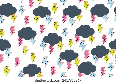 thunder pattern in vector for design, background, fabric, wrapper, cover,wallpaper, etc
