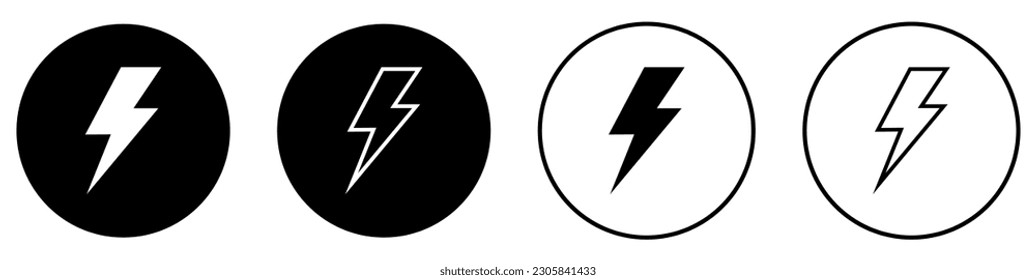 Thunder power icons. Vector illustration 
