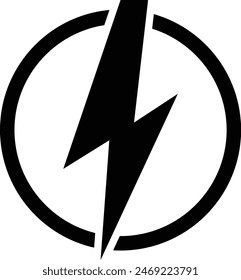 Thunder Power sign, thunder symbol, electric power icon, Energy symbol, Power Switch icon