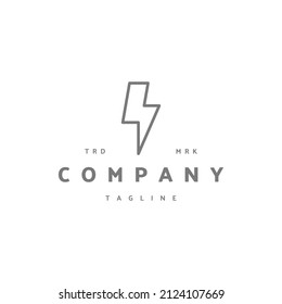 Thunder premium icon sign symbol. Hipster vintage logo design vector illustration