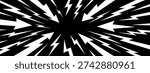 Thunder radial manga and background comic line with vector cartoon anime. Burst lightning bg and boom graphic lightening with pop electric explode. Pattern background comic and shout thunder.