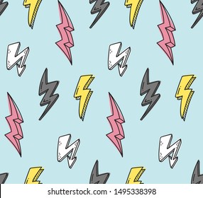 Thunder seamless background vector illustration