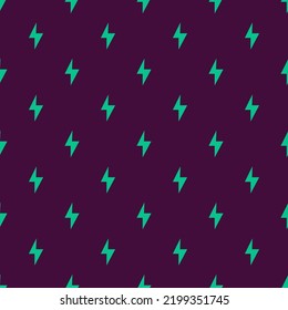 Thunder seamless pattern background on purple background. vector.