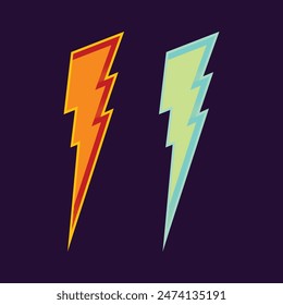 Thunder set retro with color full 