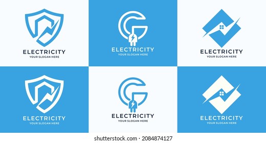 Donner-Schildkröte Buchstaben g Stecker Inspiration elektrischer Logo