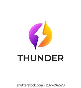 Thunder Shield logo design ready to use Premium Vector
