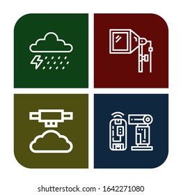 thunder simple icons set. Contains such icons as Storm, Flash, Mist, can be used for web, mobile and logo