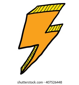 Thunder Sketch drawn with Vector EPS10.