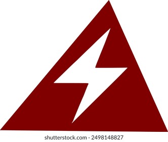 Donner-Funken-Symbol auf rotem Dreieck