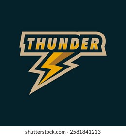 Thunder Sports Logo Design Illustration Vector