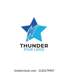 Donner-Stern-Logo, Vektorvorlage.