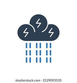 Thunder Storm Icon - Cloud Rain Icon