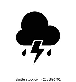 Thunder storm icon vector designtemplate