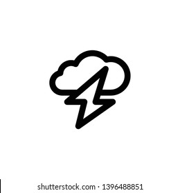 thunder, storm icon vector illustration