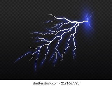 Thunder Storm Realistic Lightning Sparks Electrical Stock Vector ...