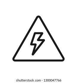 Thunder strike danger. minimal thin line web icon. simple vector illustration outline. concept for infographic, website or app