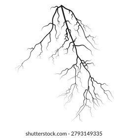 Thunder strike line Heavy neon glowing, as natural peril.