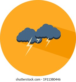Thunder Strikes, illustration, vector on a white background.