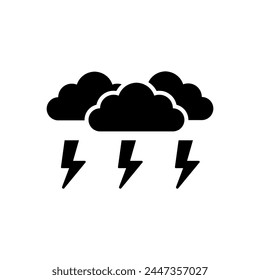 Thunder strom Icon , weather  icon isolated on white background, suitable for websites, blogs, logos, graphic design, social media, UI, mobile apps, vector illustration