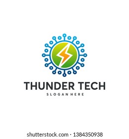 Thunder Tech logo designs concept vector, Electricity logo template