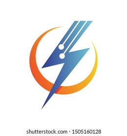 Thunder Technology Logo Design Vector Stock Vector (Royalty Free ...