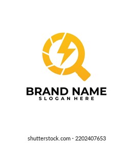 Thunder Technology logo designs concept vector, Tech logo symbol