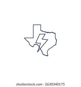 Thunder Texas Monoline Logo Vector