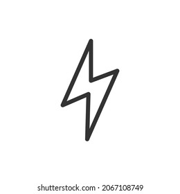 Thunder thin line icon. Symbol in trendy outline style. Premium design for web and apps. Perfect for UI.