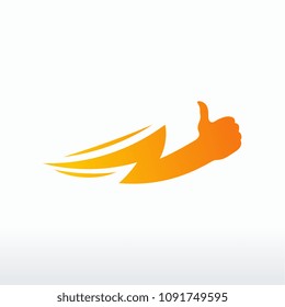 Thunder Thumb Logo designs concept vector, Fast Thumb Logo template, design concept, logo, logotype element for template