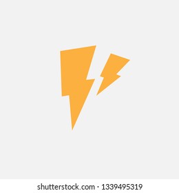 Thunder, Thunderbolt, Electricity, Speed or danger area Icon - Icon vector