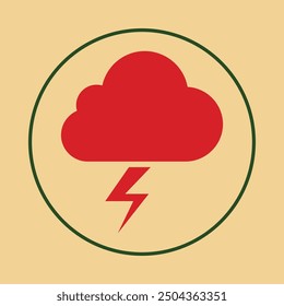 Thunder trendy icon abstract skilled vector illustration colorful artwork design.eps