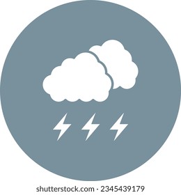 Icono de vector de trueno. Se puede usar para imprimir, móviles y aplicaciones web.