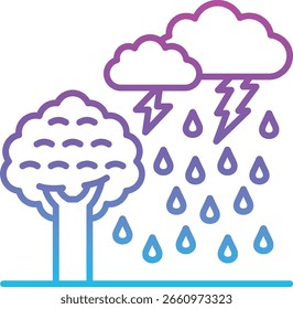 Thunder vector icon. Can be used for printing, mobile and web applications.