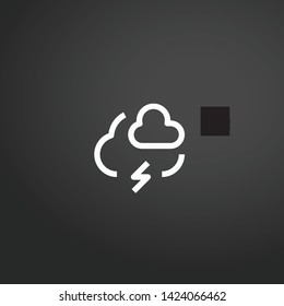 Thunder vector icon. Thunder concept stroke symbol design. Thin graphic elements vector illustration, outline pattern for your web site design, logo, UI. EPS 10.