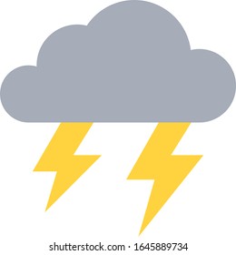 Thunder - Weather icon set. High quality flat vector illustration for website and mobile application.