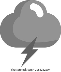 Thunder weather, illustration, vector on a white background.