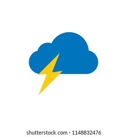 Thunder Weather Logo Icon Design