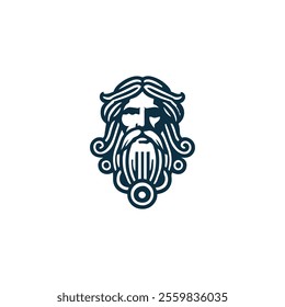 Thunder zeus god logo for sale.