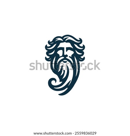 Thunder zeus god logo for sale.