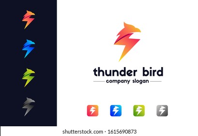 Thunderbird logo template for energy companies or anything related to it. svg