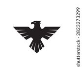Thunderbird symbol silhouette vector flat illustration design.