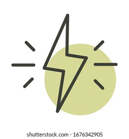 atornillador alternativo de la línea de la ilustración del vector de energía sostenible icono