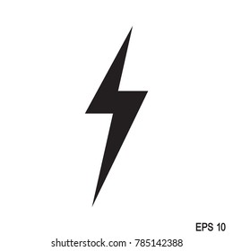 thunderbolt. Danger. Power icon. Charge.