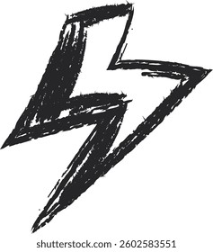 Thunderbolt Doodle Icon Vector Illustration