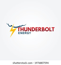 Thunderbolt energy vector logo template eps 10