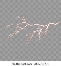 Thunderbolt flare phenomenon Bright red luminous, for power concept.