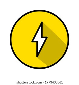 Thunderbolt flash lightning flash icon. Flat style icon. Vector 