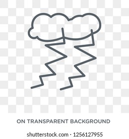 Thunderbolt icon. Thunderbolt design concept from Weather collection. Simple element vector illustration on transparent background.