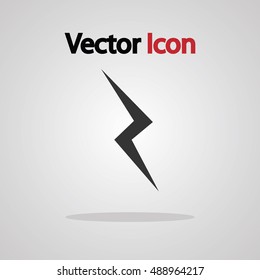 Thunderbolt icon design, Vector illustration image icon.
